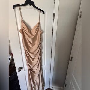 Windsor XL Champagne Backless Draped Dress